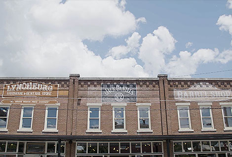 The exterior of the Jack Daniel's distillery